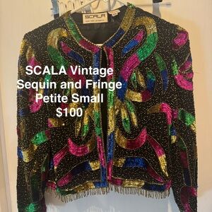 Scala Multicolor Sequin Jacket
